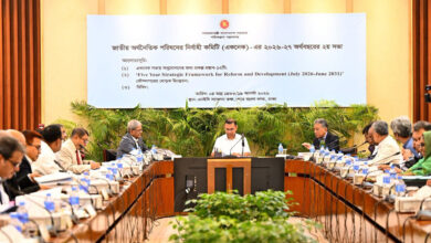 একনেকে ৯ হাজার ৩৩৩ কোটি টাকার ১০ প্রকল্প অনুমোদন