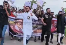 সুনামগঞ্জে নিষিদ্ধ ছাত্রলীগের শোক র্যালি-মিছিল