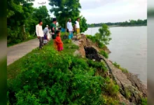 বেতনা নদীর বেড়িবাঁধে ভয়াবহ ভাঙন, ঝুঁকিতে তিন ইউনিয়ন