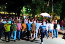ঢাবিতে আমানউল্লাহ আমানের সমর্থকদের মিছিল
