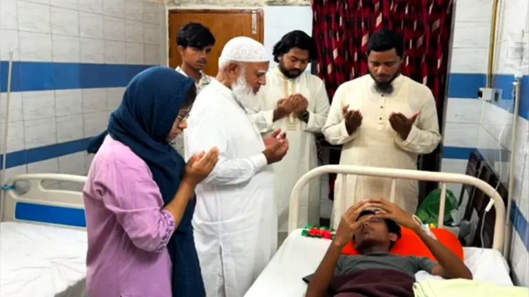 হবিগঞ্জে হামলায় দৃষ্টিশক্তি হারানো আলিফকে দেখতে গেলেন জামায়াত আমির