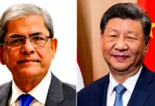 রাষ্ট্রপতি মির্জা ফখরুলকে চীনের প্রেসিডেন্ট শি জিনপিংয়ের অভিনন্দন