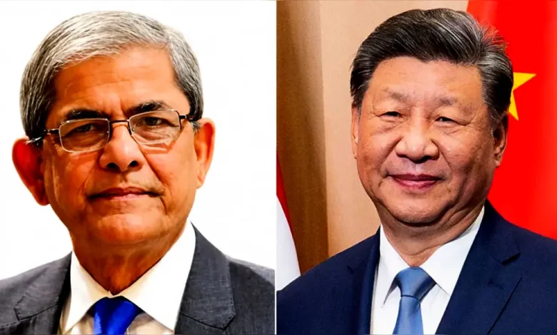 রাষ্ট্রপতি মির্জা ফখরুলকে চীনের প্রেসিডেন্ট শি জিনপিংয়ের অভিনন্দন