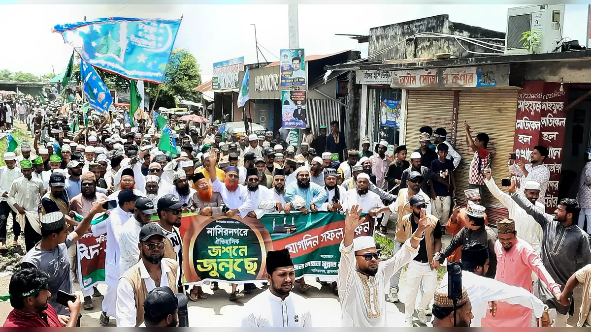 নাসিরনগরে ঈদে মিলাদুন্নবী (সা.) উপলক্ষে বর্ণাঢ্য জশনে জুলুছ