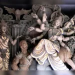 ম্যাচের কাঠি ও রেশমি সুতায় দুর্গার প্রতিমা, সাতক্ষীরায় ব্যতিক্রমী চমক
