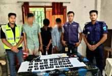 সিলেটে ২২লাখ ৫০হাজার টাকার ইয়াবাসহ আটক ৩