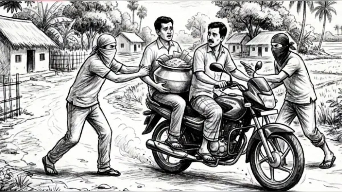 চুয়াডাঙ্গায় অস্ত্রের মুখে জিম্মি, মোটরসাইকেল-খিচুড়ি ছিনতাই