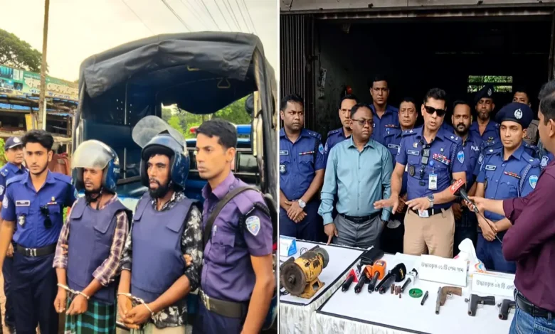 হাটহাজারীতে সিএনজি ওয়ার্কশপের আড়ালে অস্ত্র কারখানা: গ্রেপ্তার ২