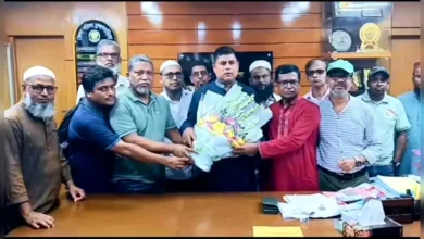 ব্রাহ্মণবাড়িয়া জেলা পরিষদ প্রশাসককে নোঙর বাংলাদেশের ফুলেল শুভেচ্ছা
