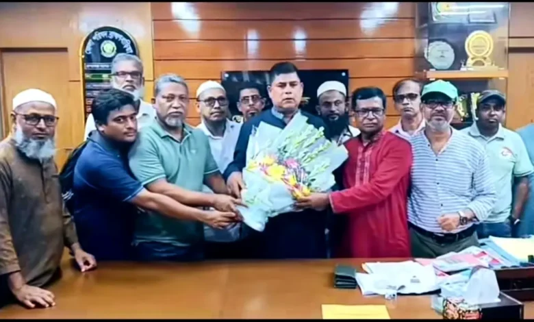 ব্রাহ্মণবাড়িয়া জেলা পরিষদ প্রশাসককে নোঙর বাংলাদেশের ফুলেল শুভেচ্ছা