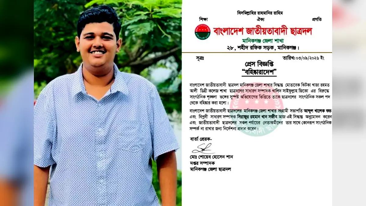 অবৈধ ড্রেজারের দায়ে ছাত্রদল নেতা জিকো বহিষ্কার, তোলপাড় মানিকগঞ্জে