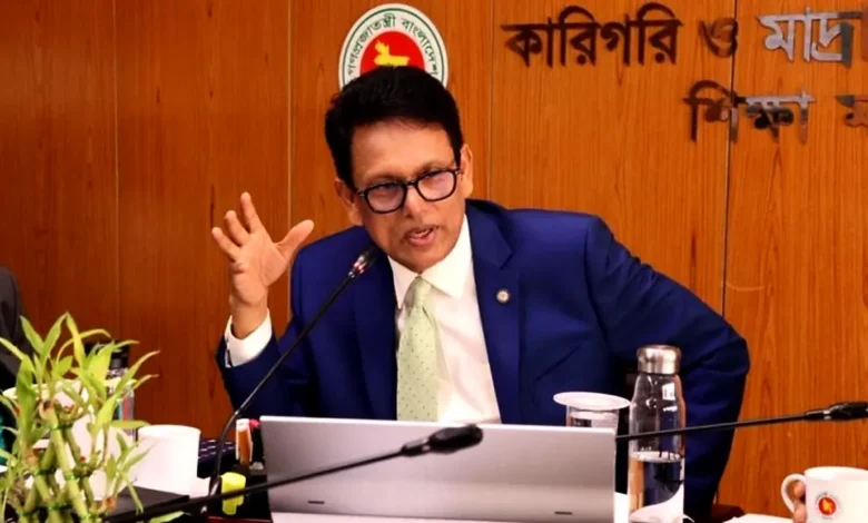 শিক্ষামন্ত্রী: মাদক ও নৈতিকতাহীনতা থেকে শিক্ষাব্যবস্থা ফেরাতে হবে
